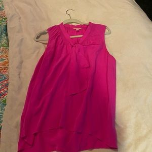 Lilly Pulitzer silk Dahlia bow tank in size M